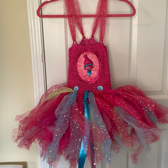 Other - Little Girls Trolls Poppy tutu dress. Custom made. GUC.
